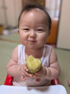 はじめての焼き芋♪